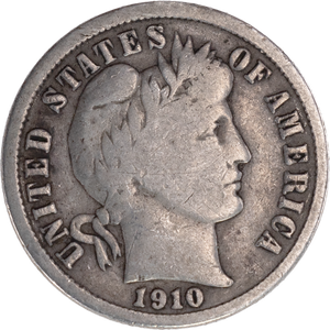 1910 Barber Silver Dime Main Image
