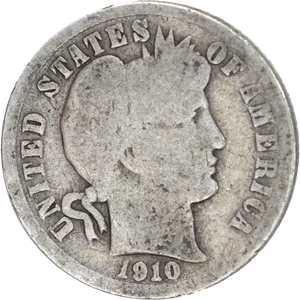 1910-D Barber Silver Dime CIRC Main Image