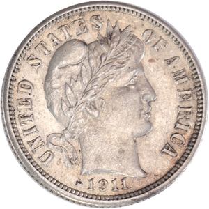 1911 Barber Silver Dime Main Image