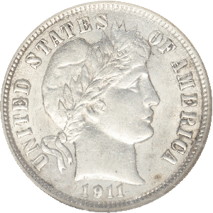1911 Barber Silver Dime NGC         CH#2 Main Image