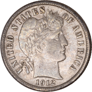 1912 Barber Silver Dime Main Image