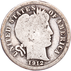 1912 Barber Silver Dime CIRC Main Image