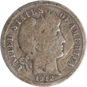 1912-S Barber Silver Dime CIRC Main Image