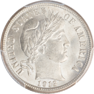 1913 Barber Silver Dime Main Image