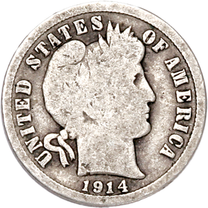 1914 Barber Silver Dime CIRC Main Image