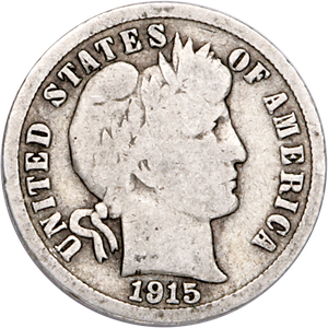 1915 Barber Silver Dime CIRC Main Image