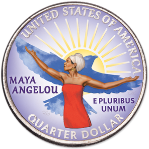 2022 Colorized Maya Angelou U.S. Women Quarter Main Image