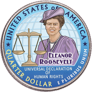 2023 Colorized Eleanor Roosevelt U.S. Women Quarter Main Image