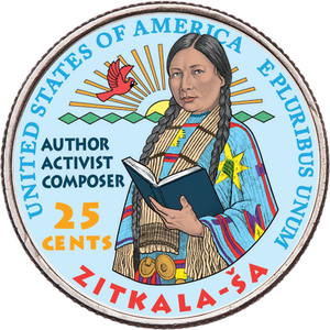 2024 Colorized Zitkala-Ša U.S. Women Quarter Main Image