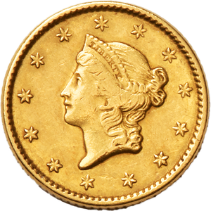 1850-1854 Liberty Head Gold Dollar, Type 1 Main Image
