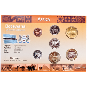 Botswana Coin Set in Custom Holder Main Image