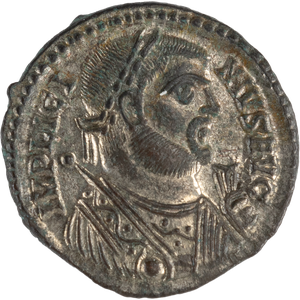 A.D. 308-324 Licinius I Bronze Silvered Reduced Follis Main Image