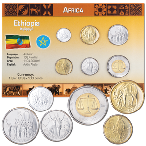 Ethiopia Coin Set in Custom Holder Main Image