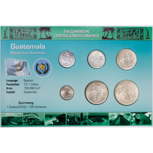 Guatemala Coin Set in Custom Holder Main Image