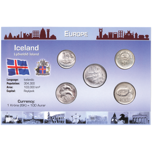 Iceland Coin Set in Custom Holder Main Image