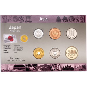 Japan Coin Set in Custom Holder Main Image