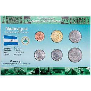 Nicaragua Coin Set in Custom Holder Main Image