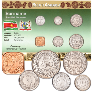 Suriname Coin Set in Custom Holder Main Image