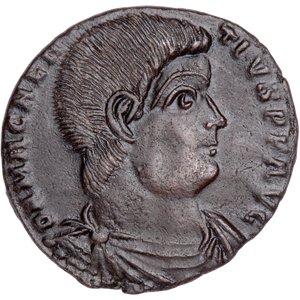 A.D. 350-353 Magnentius Bronze Bridgnorth Shropshire Hoard Coin, Chi-Rho Reverse Main Image