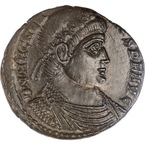 A.D. 350-353 Magnentius Bronze Cent Bridgnorth Hoard Emperor Standing Arles Main Image