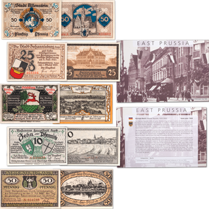 1914-1923 5 Different German Notgeld Notes Main Image