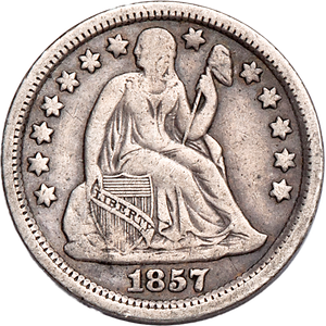 1837-1891 Liberty Seated Silver Dime Main Image