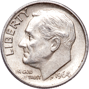 1946-1964 Roosevelt Dime Main Image