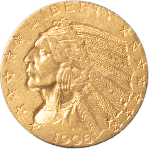 1908-1929 Indian Head $5 Gold Piece Main Image