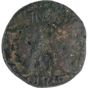 27 B.C. - A.D. 14 Augustus Bronze Dupondius of Nemausus, Very Good Main Image