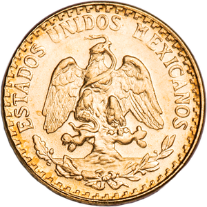 20th Century Mexico 2 Pesos Gold Re-strike UNC Main Image