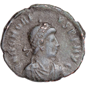 A.D. 393-423 Honorius Bronze Reduced Follis Main Image