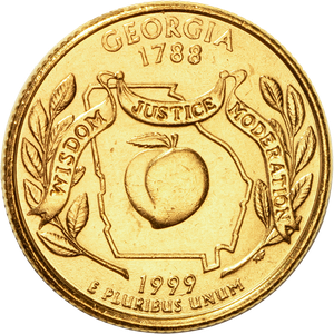 1999 Gold-Plated Georgia Quarter Main Image