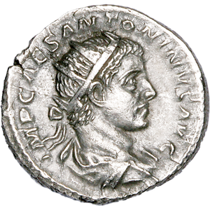 A.D. 218-222 Elagabalus Silver Antoninianus, Very Fine Plus Main Image