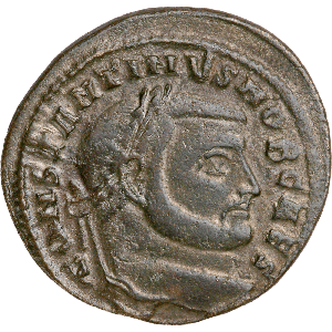 Ancient Bronze and Copper - Roman Imperial Bronze - AD307-337 F Main Image