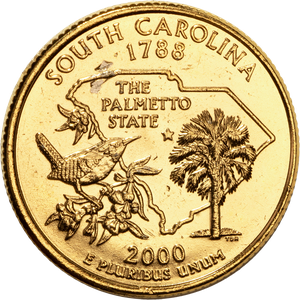 2000 Gold-Plated South Carolina Quarter Main Image