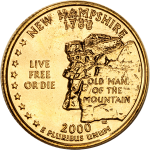 2000 Gold-Plated New Hampshire Quarter Main Image