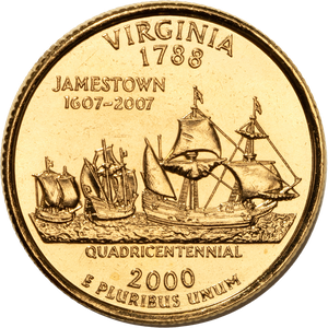 2000 Gold-Plated Virginia Quarter Main Image