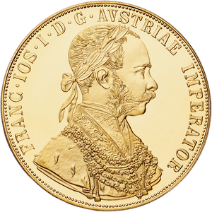 1915 Austria Gold 4 Ducat Re-strike Main Image