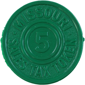 Missouri 5 Mill Green Plastic State Tax Token Main Image