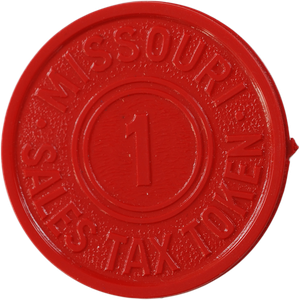 Missouri 1 Mill Red Plastic State Tax Token Main Image