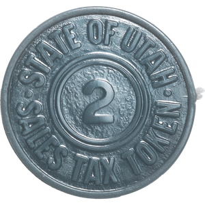 Utah State Tax Token 2 Mill Gray Plastic Main Image