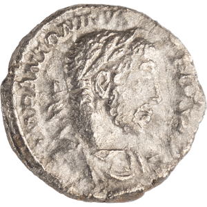 A.D. 218-222 Elagabalus Silver Denarius with Horn Main Image