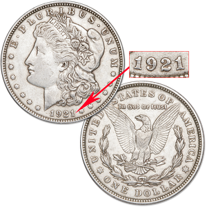 1921 Morgan Silver Dollar Main Image