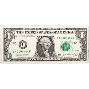 $1 Federal Reserve Binary Note CCU Main Image