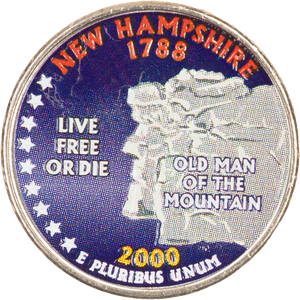 2000 Colorized New Hampshire Statehood Quarter Main Image