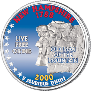 2000 Colorized New Hampshire Statehood Quarter Main Image