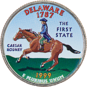 1999 Colorized Delaware Statehood Quarter Main Image