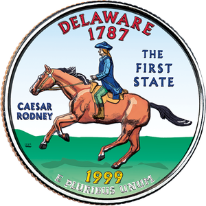 1999 Colorized Delaware Statehood Quarter Main Image