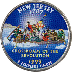 1999 Colorized New Jersey Statehood Quarter Main Image