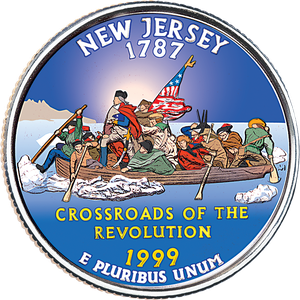 1999 Colorized New Jersey Statehood Quarter Main Image